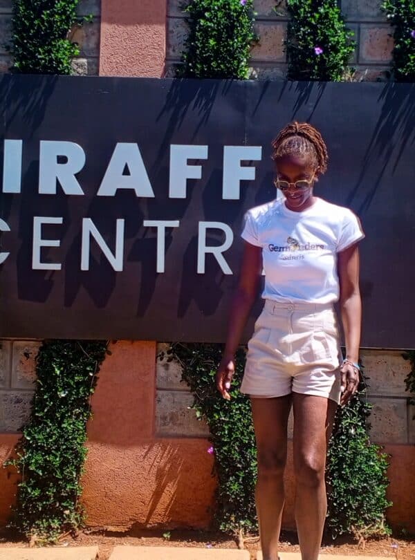 Giraffe Centre, Elephant Orphanage Karen Blixen Tour Nairobi: Travelers at the Giraffe Centre