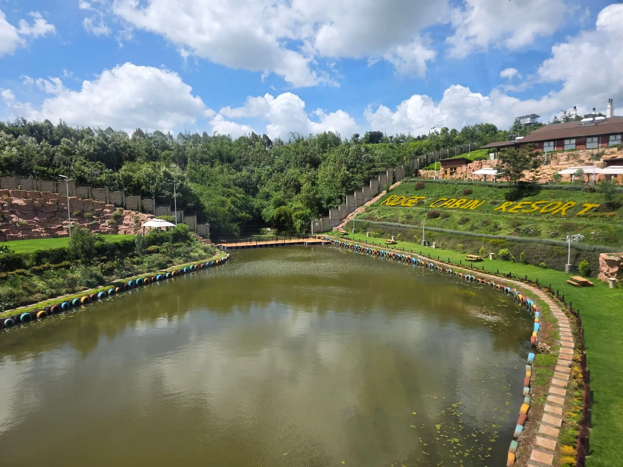 Scenic leisure area at Karunguru Coffee Estate near Nairobi