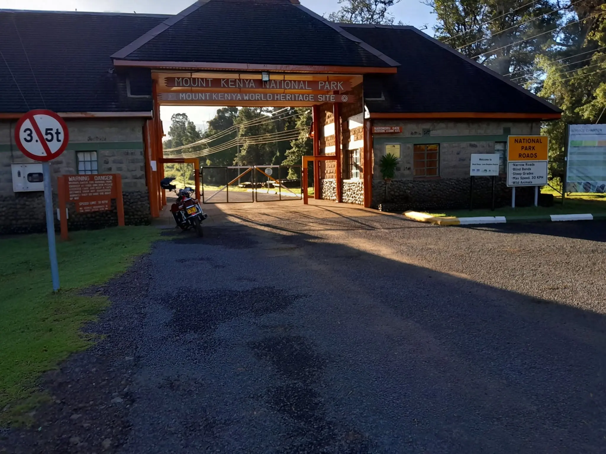 Entrance gate to Mount Kenya National Park