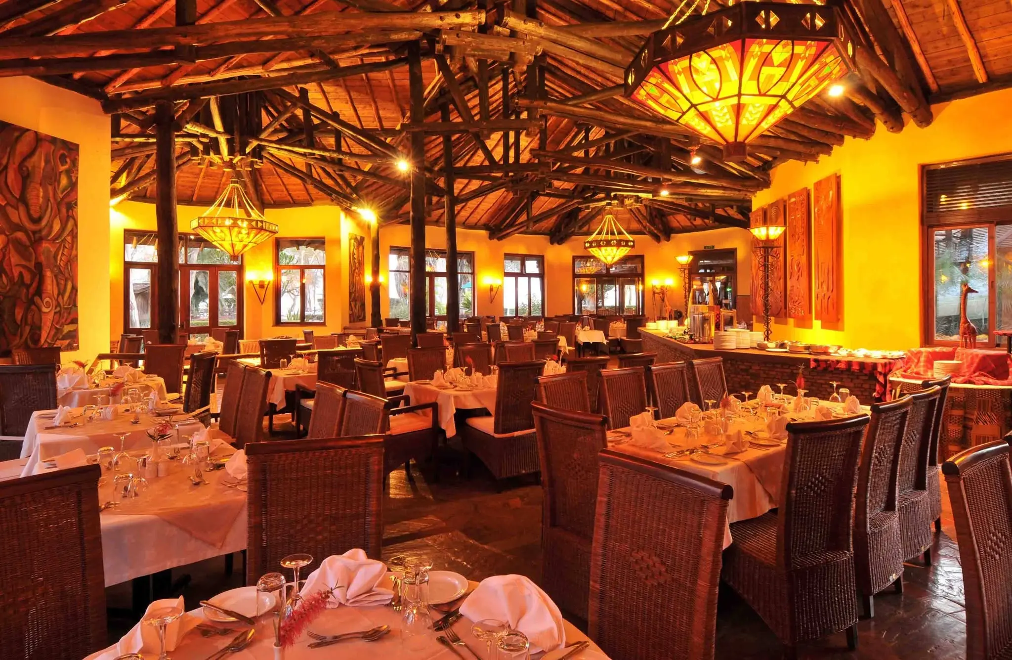 Buffet restaurant at Ol Tukai Lodge in Amboseli National Park