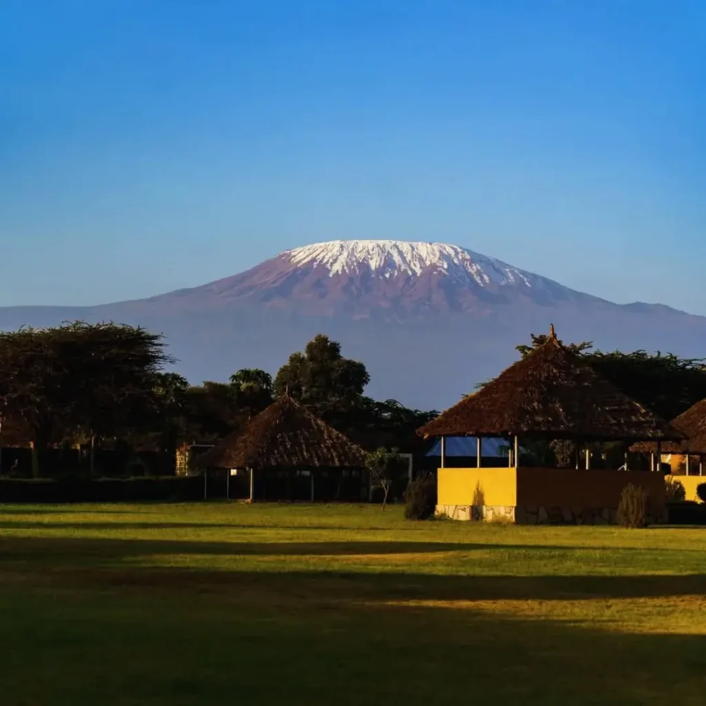 Penety Amboseli Resort with Mount Kilimanjaro in the background