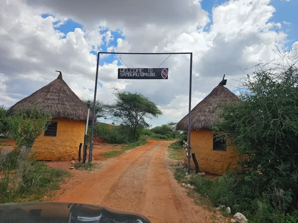 Entrance to Samburu Sopa Lodge in Samburu National Reserve, Kenya