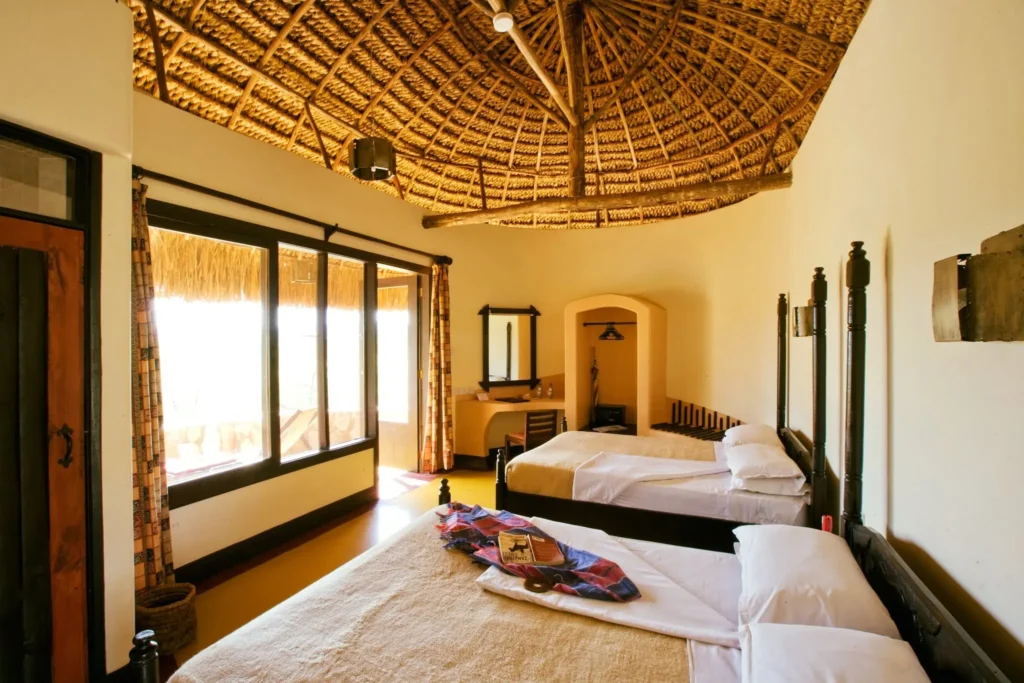 Guest room at Samburu Sopa Lodge in Samburu National Reserve