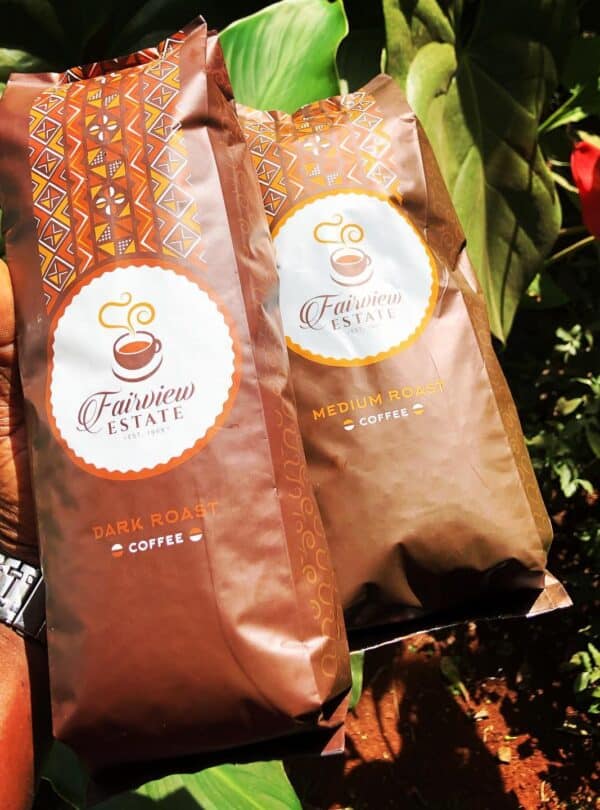Fairview Coffee Estate packaged Kenyan coffee beans