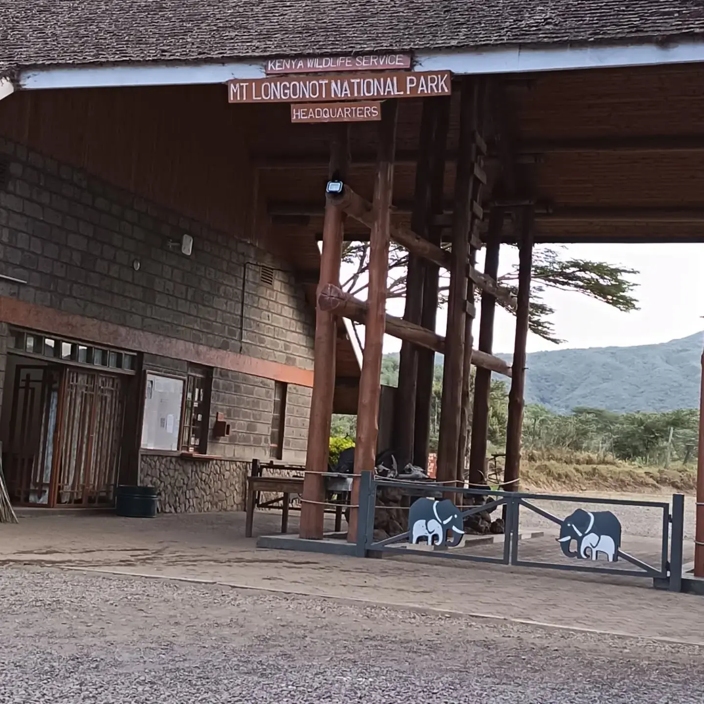 Kenya Wildlife Service entrance at Mount Longonot National Park