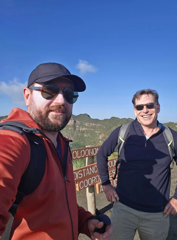 Travellers completing a private Mount Longonot day hike from Nairobi