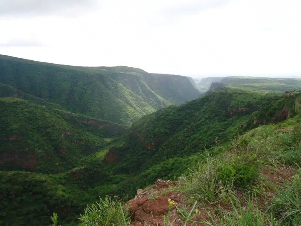 Breathtaking view of the lush valleys and ridges of Mount Kulal, one of Kenya's secret destinations.