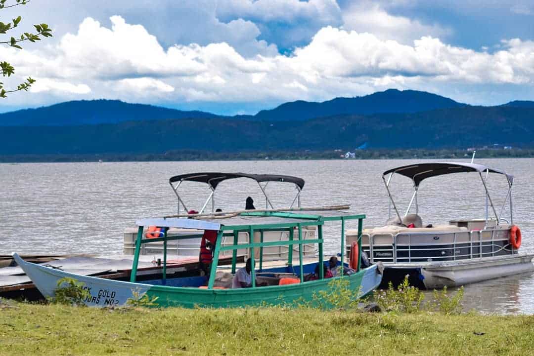 Boats at the shores of Lake Naivasha