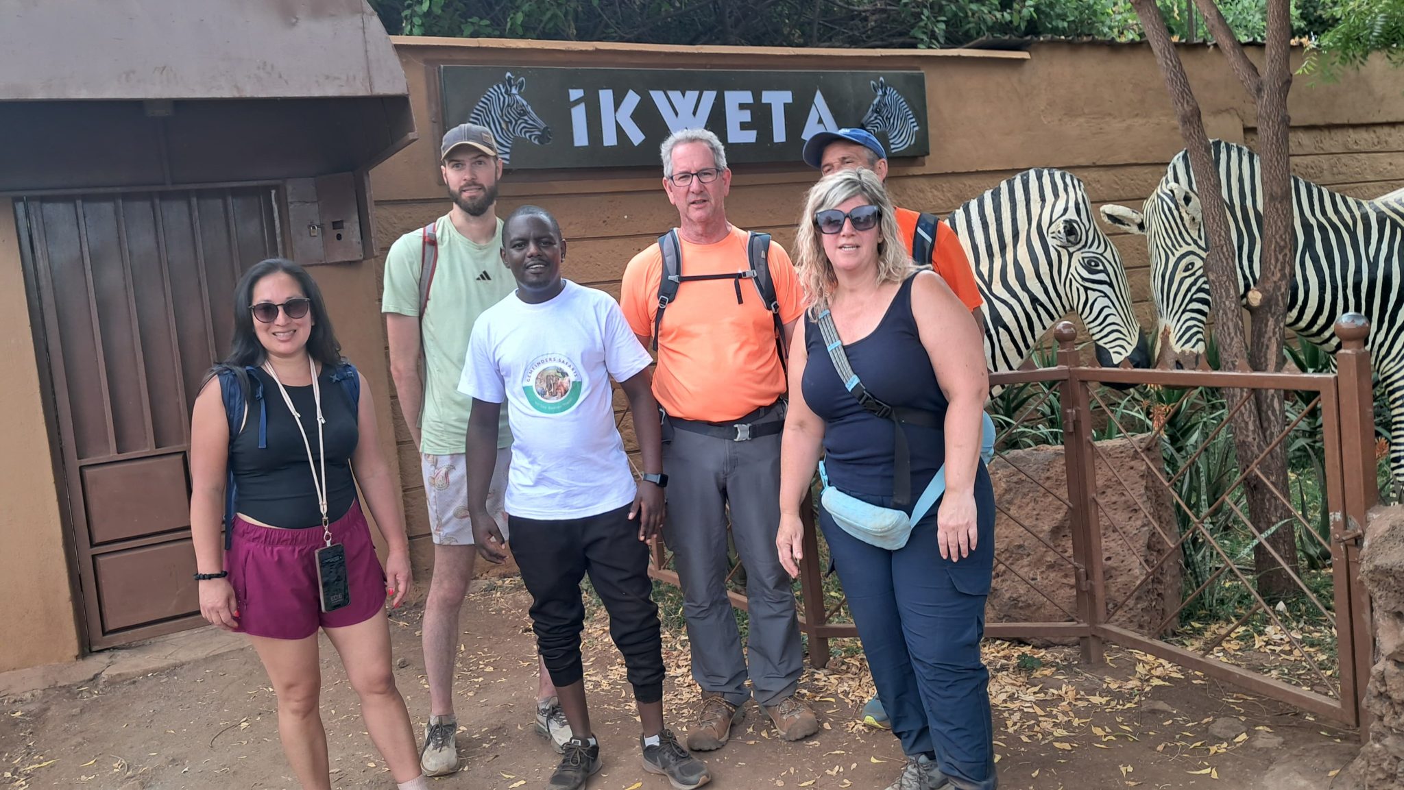 Gemfinders Safaris clients with guide at Ikweta Safari Camp in Meru National Park