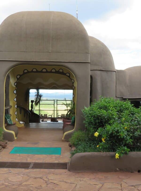 Mara Serena Safari Lodge main entrance overlooking the Masai Mara plains