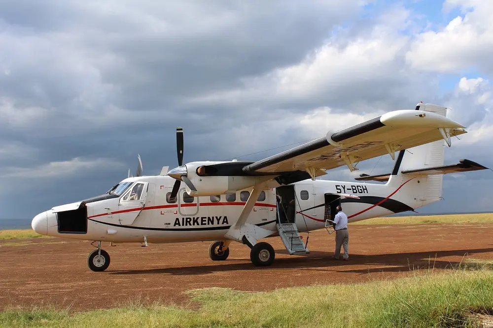 Air Kenya aircraft used for fly-in transfers on a 10-Day Kenya Safari to Samburu, Masai Mara & Amboseli.