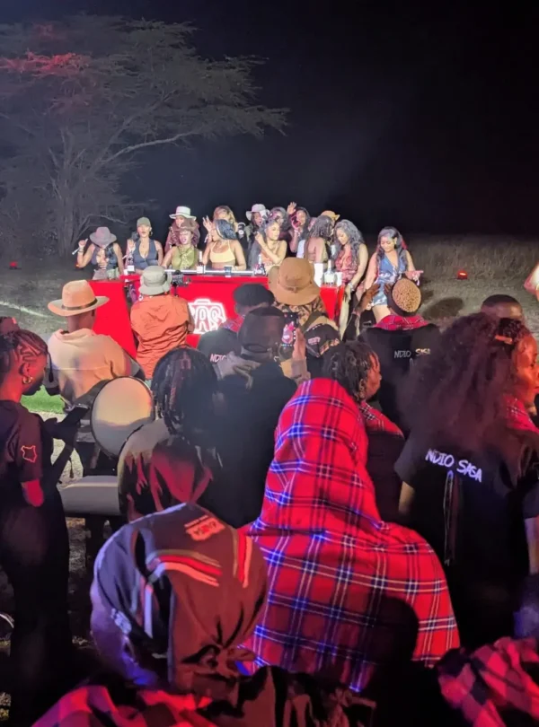 Night event at Muthu Keekorok with music and guest participation during a 6-Day Kenya Safari.