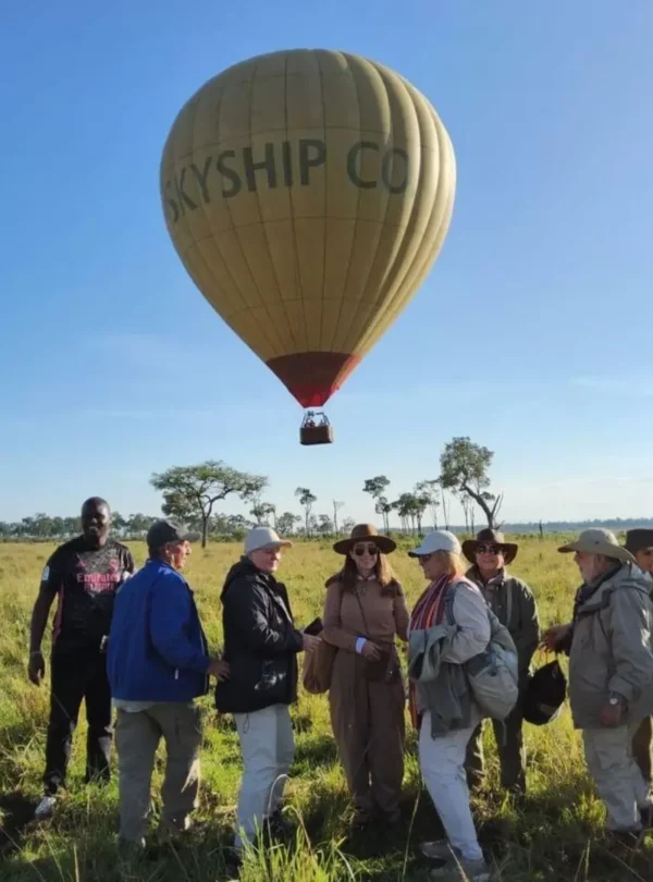 Hot-air balloon by Skyship Co in the Masai Mara, a popular add-on for fly-in safaris.