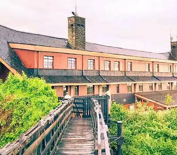 Exterior view of The Ark Lodge in Aberdare National Park, Kenya.