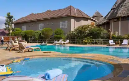 Comfort Gardens Sweetwaters Nanyuki pool for Ol Pejeta weekend safari stay