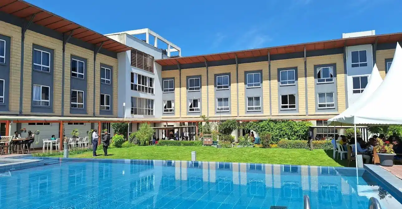 Eseriani Resort Naivasha pool and gardens for weekend safari stay